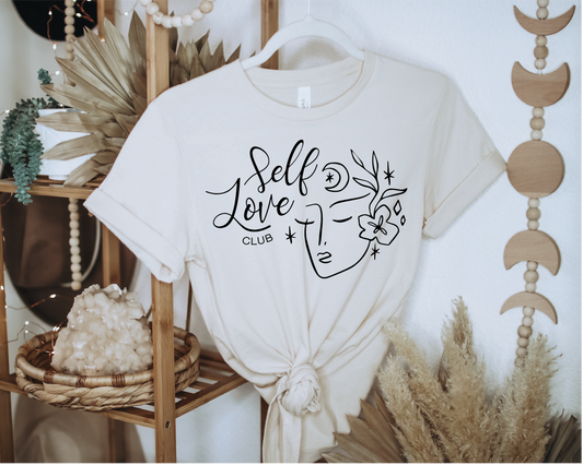 Self Love Club SVG PNG | Strong Woman | Girl Power | Minimalist Feminist T shirt Design
