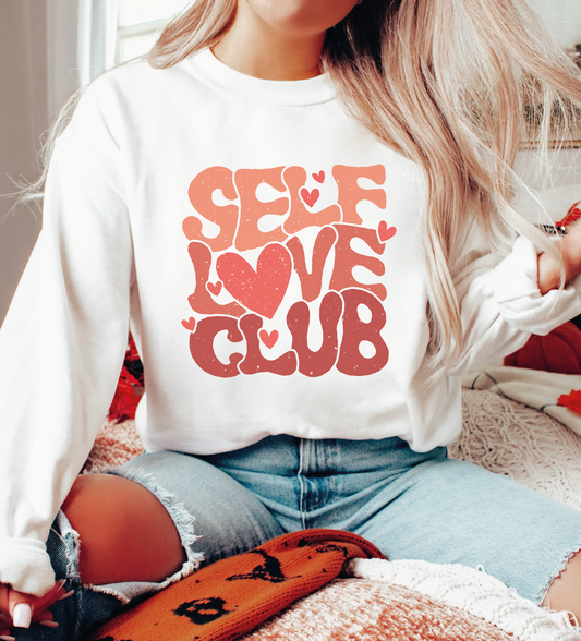 Self Love Club PNG SVG | Self Care Sublimation | Love Yourself Retro T shirt Design