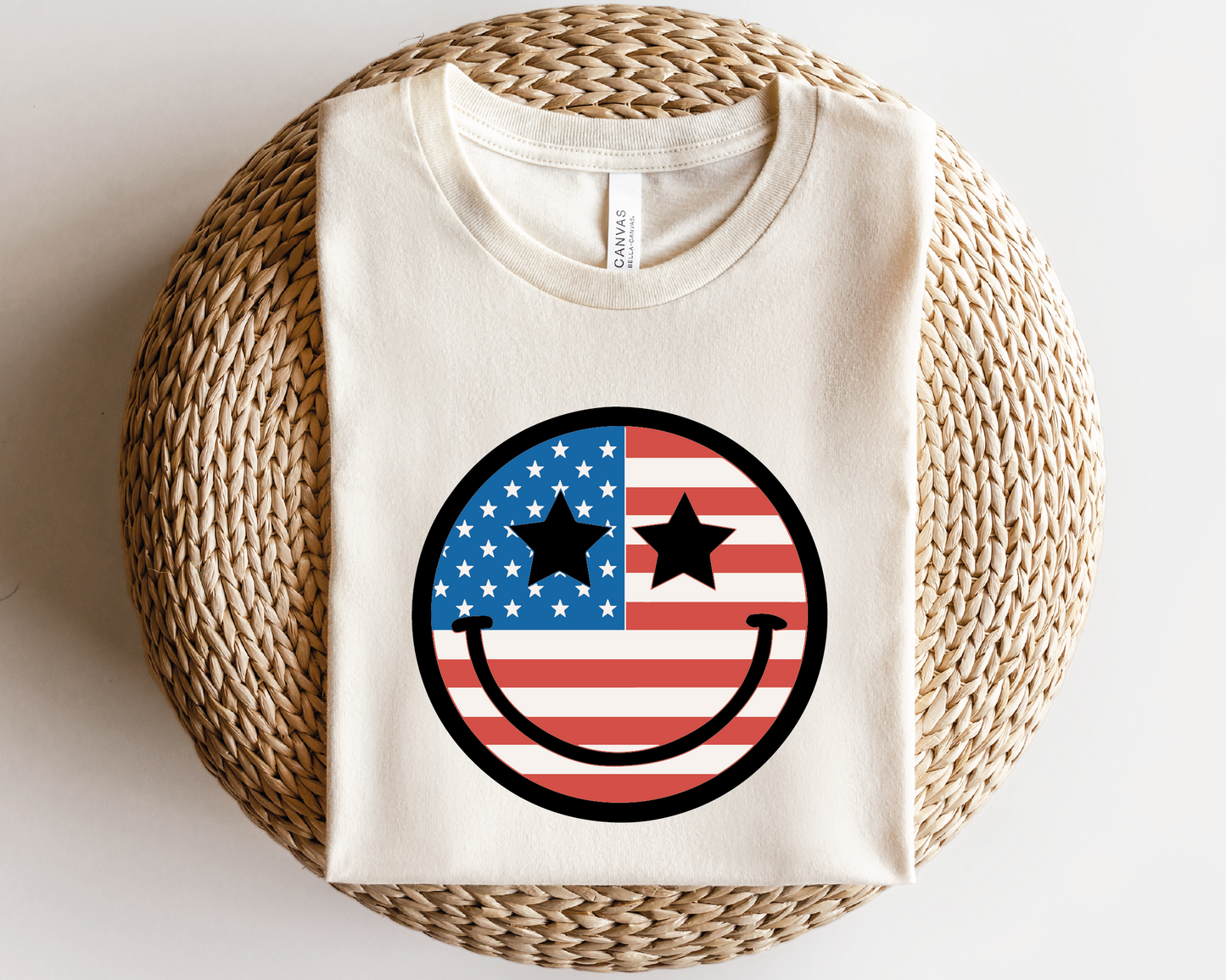 Smile America SVG PNG | 4th of July Patriotic Sublimation | Fourth of July | Retro Vintage T shirt Design