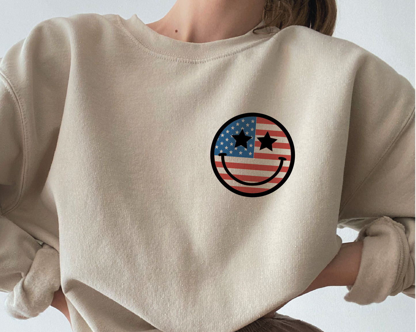 Smile America SVG PNG | 4th of July Patriotic Sublimation | Fourth of July | Retro Vintage T shirt Design
