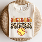 Leopard Softball Mama SVG PNG | Groovy Softball Sublimation | Mom T shirt Design