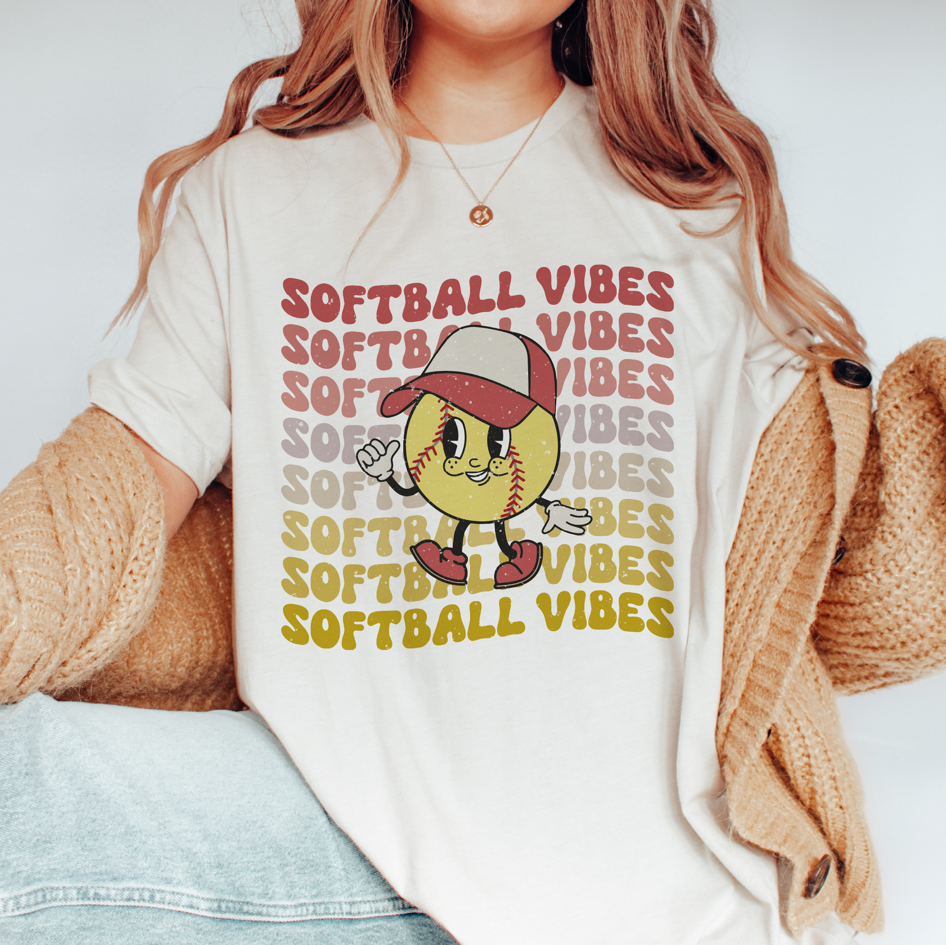 Softball Vibes Bubble PUFF – Texas Transfers and Designs