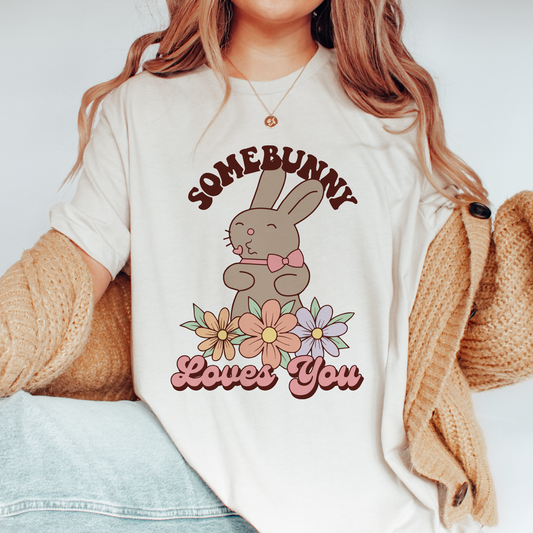 Somebunny Loves You PNG SVG | Retro Easter Sublimation | Hunny Bunny T shirt Design