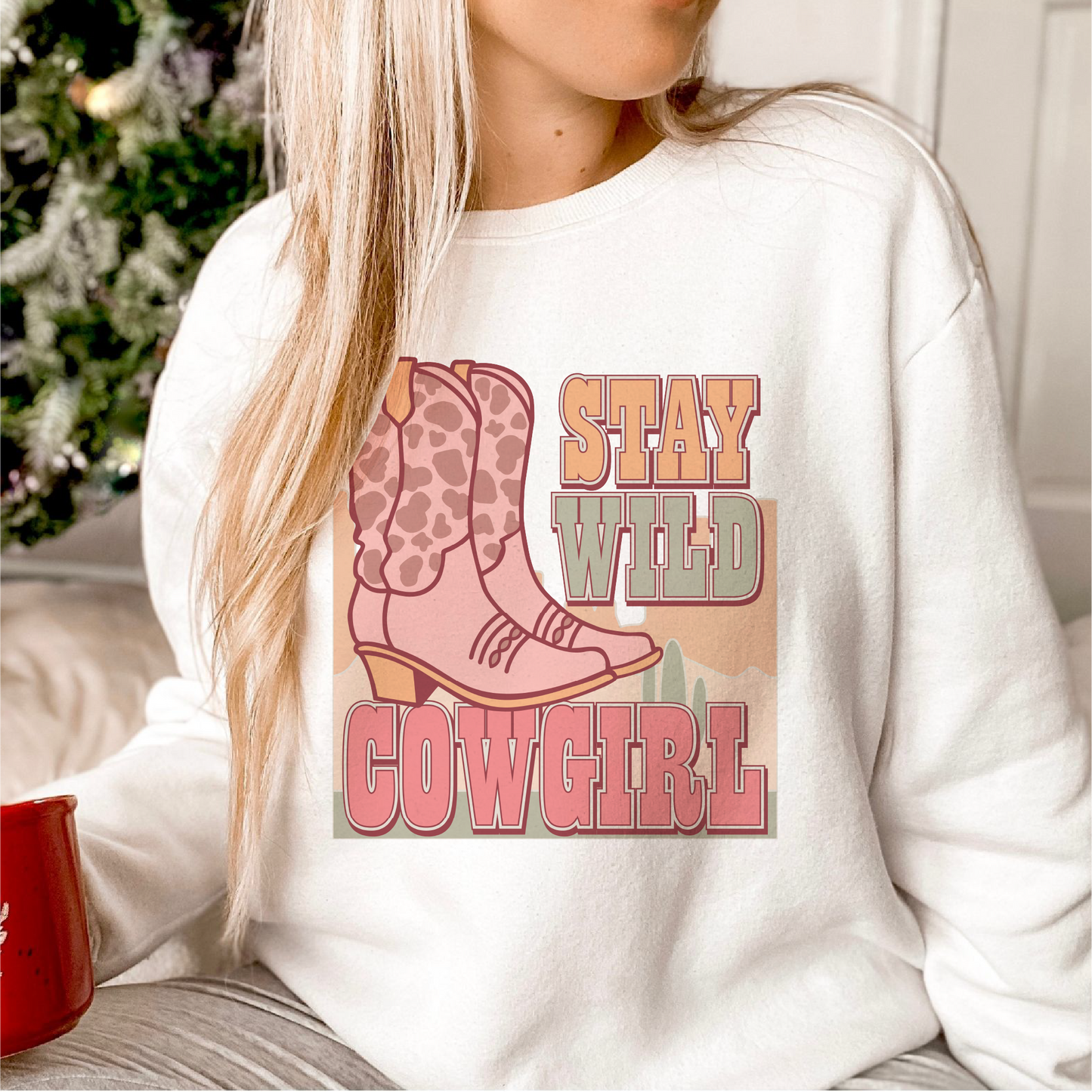 Stay Wild Cowgirl SVG PNG | Western Sublimation | Retro Cowgirl | Vintage T shirt Design