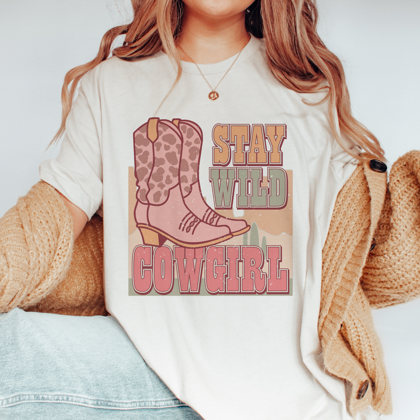 Stay Wild Cowgirl SVG PNG | Western Sublimation | Retro Cowgirl | Vintage T shirt Design