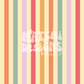 Summer Stripes Seamless Pattern, Colorful Repeat Pattern for Fabric Sublimation