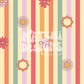 Summer Stripes and Flowers Seamless Pattern, Repeat Pattern for Fabric Sublimation