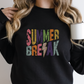 Summer Break SVG PNG | Distressed font Sublimation | Leopard Lightning Bolt | Summer T shirt Design