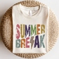 Summer Break SVG PNG | Distressed font Sublimation | Leopard Lightning Bolt | Summer T shirt Design