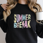 Summer Break SVG PNG | Distressed font Sublimation | Leopard Lightning Bolt | Summer T shirt Design