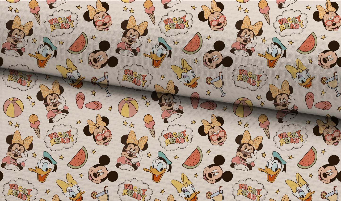 Nude Summer Magical Mouse Seamless Pattern, Repeat Pattern for Fabric Sublimation