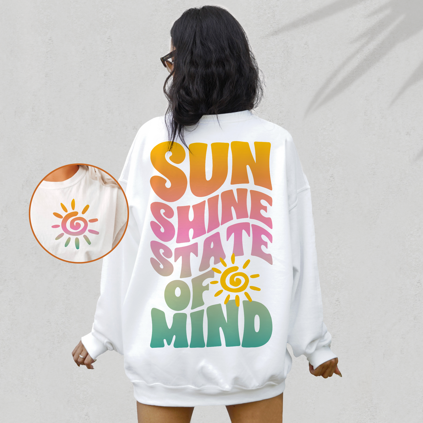 Sunshine State of Mind PNG SVG | Retro Summer Sublimation | Beach T shirt Design