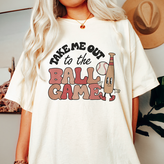 Take Me to the Ball Game SVG PNG | Retro Baseball Sublimation | Groovy T shirt Design