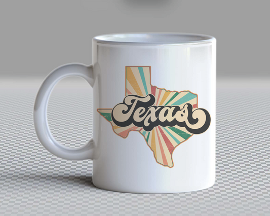 Texas PNG | Vintage Texas State Sublimation | Retro Distressed T shirt Design
