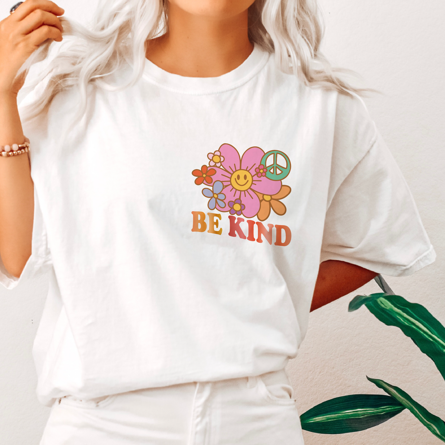 Treat People with Kindness PNG SVG | Be Kind Sublimation | Retro T shirt Design + Pocket