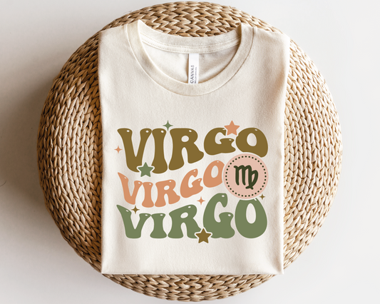 Virgo SVG PNG | Zodiac Sublimation | Retro Vintage Virgo | T shirt Design Cut file
