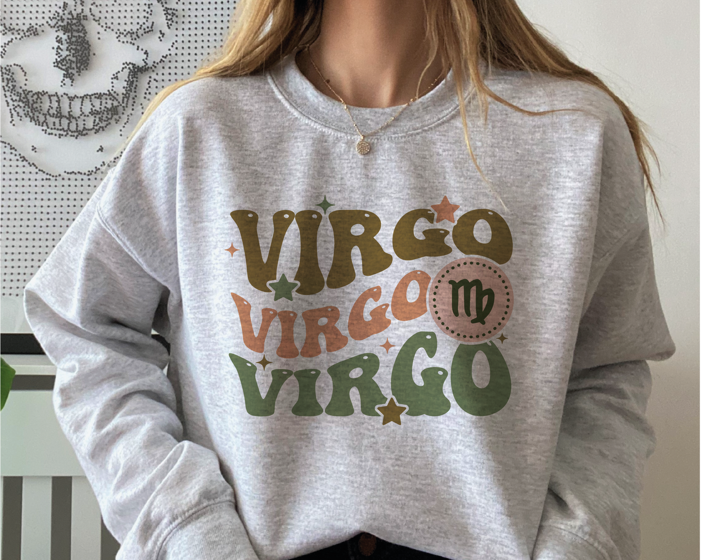 Virgo SVG PNG | Zodiac Sublimation | Retro Vintage Virgo | T shirt Design Cut file