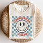 Volleyball Vibes SVG PNG | Checkered Smile Face Sublimation | Volleyball T shirt Design