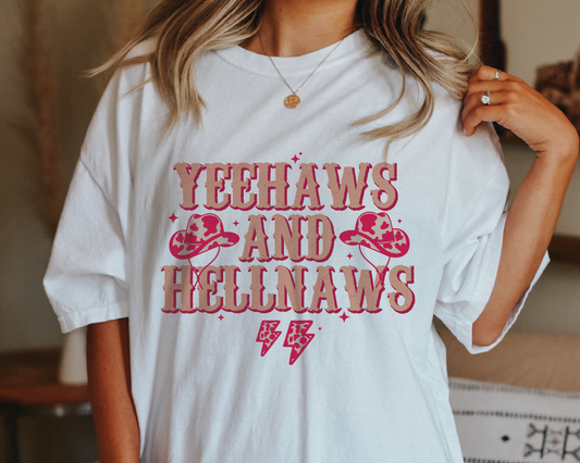 Yeehaws and Hellnaws SVG PNG | Western Sublimation | Retro Cowgirl | T shirt Design Cut file