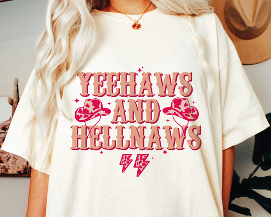 Yeehaws and Hellnaws SVG PNG | Western Sublimation | Retro Cowgirl | T shirt Design Cut file