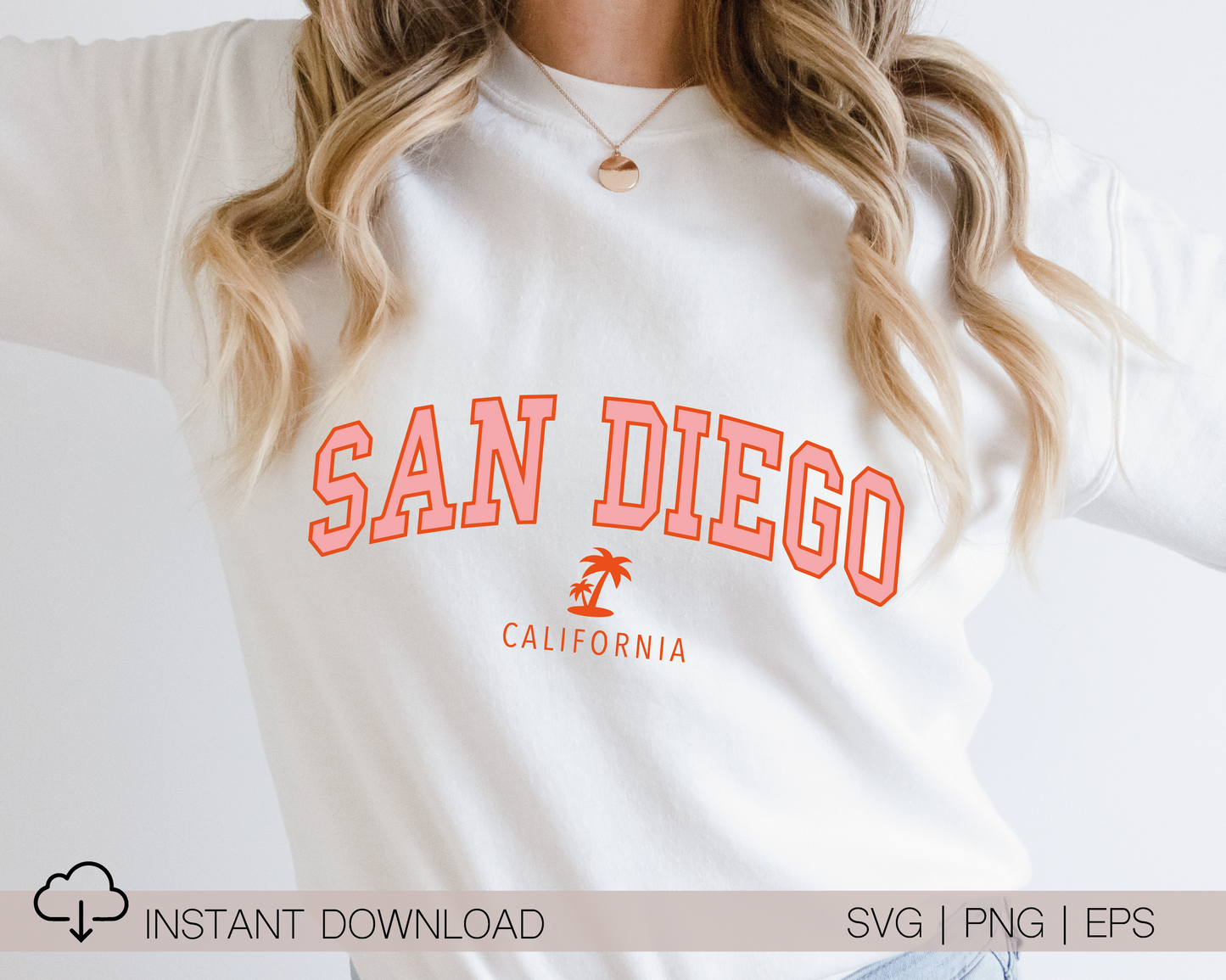 San Diego California SVG PNG | California Cut File | Vacation T shirt Design Sublimation