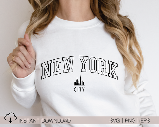 New York SVG PNG | New York City Cut File | Vacation T shirt Design Sublimation