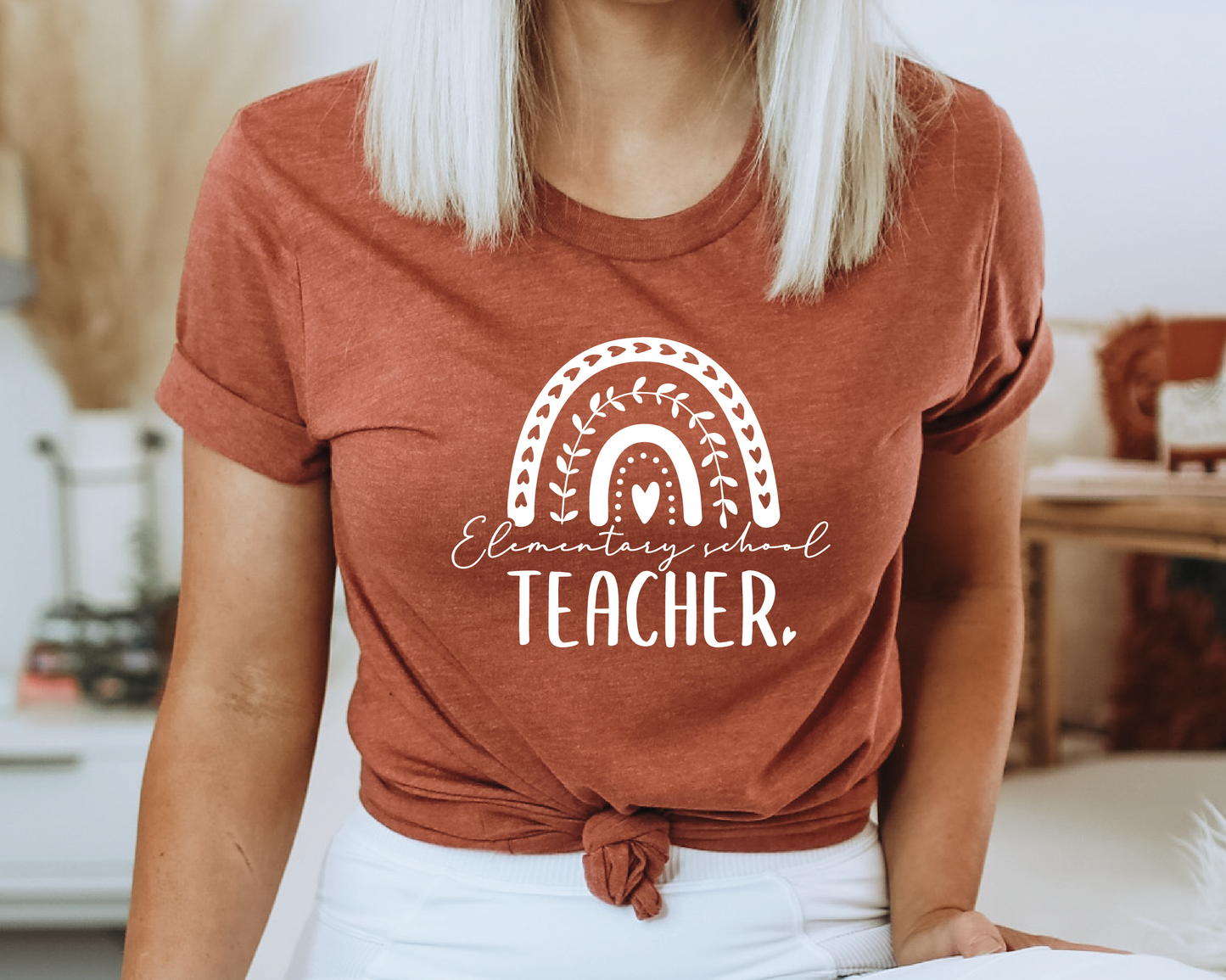Elementary School Teacher SVG PNG | Rainbow Sublimation | Teacher T shirt Design Cut file