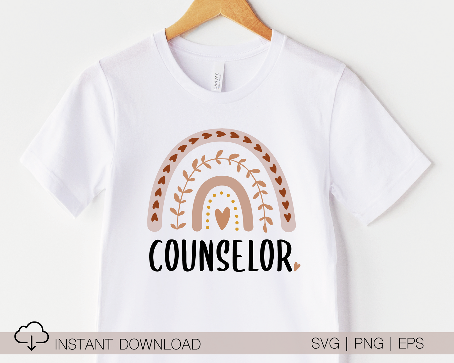 Counselor SVG PNG | Rainbow Sublimation | Teacher Counselor T shirt Design Cut file