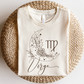 Virgo SVG PNG | Zodiac | Virgo Girl Woman | Floral Moon | T shirt Design Cut file