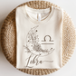 Libra SVG PNG | Zodiac | Libra Girl Woman | Floral Moon | T shirt Design Cut file