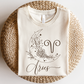 Aries SVG PNG | Zodiac | Aries Girl Woman | Floral Moon | T shirt Design Cut file