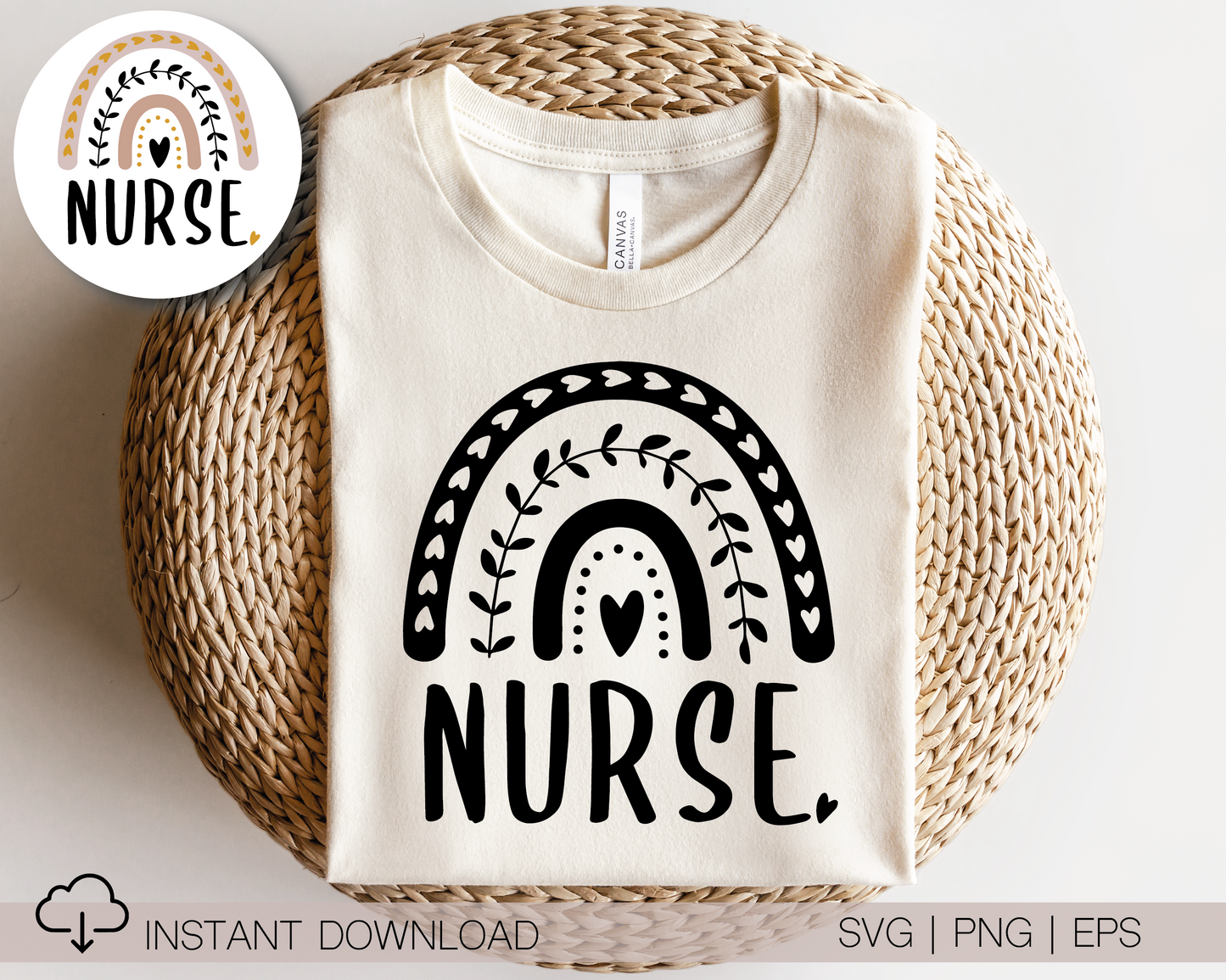 Nurse SVG PNG | Rainbow Sublimation | Nurse Shirt | Nurse Life T shirt Design Cut file