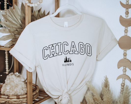 Chicago Illinois SVG PNG | Illinois State Cut File | Vacation T shirt Design Sublimation