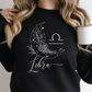 Libra SVG PNG | Zodiac | Libra Girl Woman | Floral Moon | T shirt Design Cut file