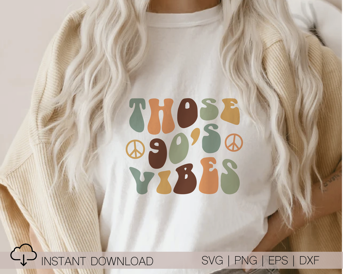 Those 90's Vibes SVG PNG | Hippie Groovy Sublimation | Good Vibes | Retro Vintage T shirt Design