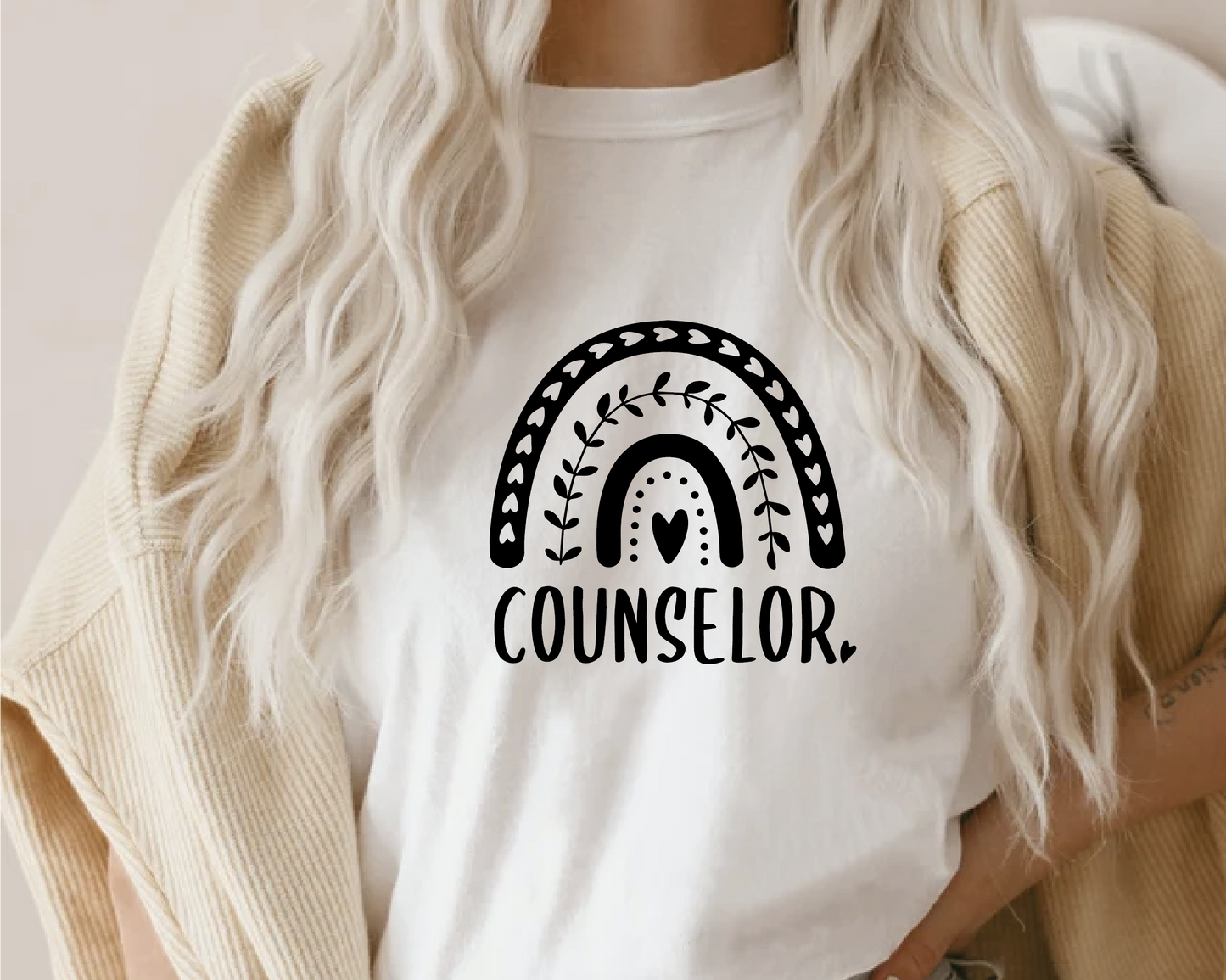 Counselor SVG PNG | Rainbow Sublimation | Teacher Counselor T shirt Design Cut file