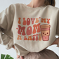 I love My Mom a Latte SVG PNG | Mother's Day Sublimation | Mama T shirt Design Cut file