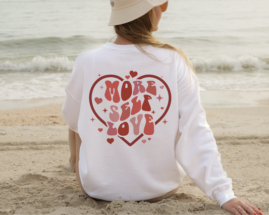 More Self Love SVG PNG | Woman Power Sublimation | Inspirational | Retro Vintage T shirt Design
