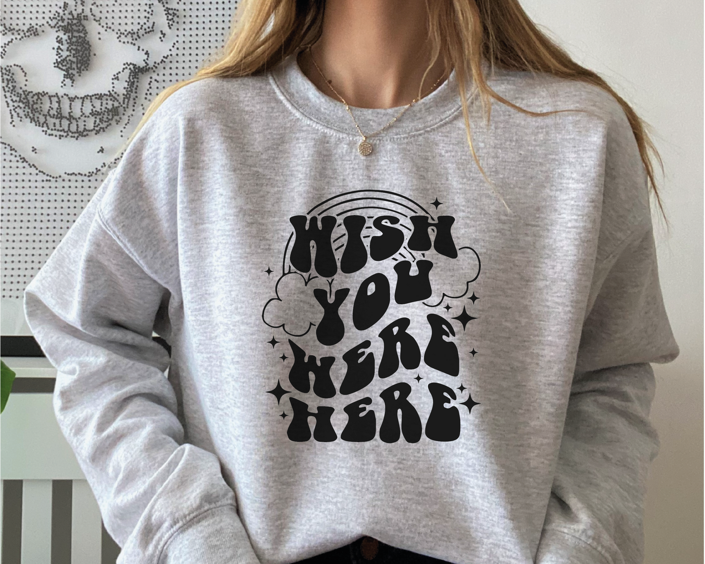 Wish You Were Here SVG PNG | Groovy Sublimation | Inspirational | Retro Vintage T shirt Design